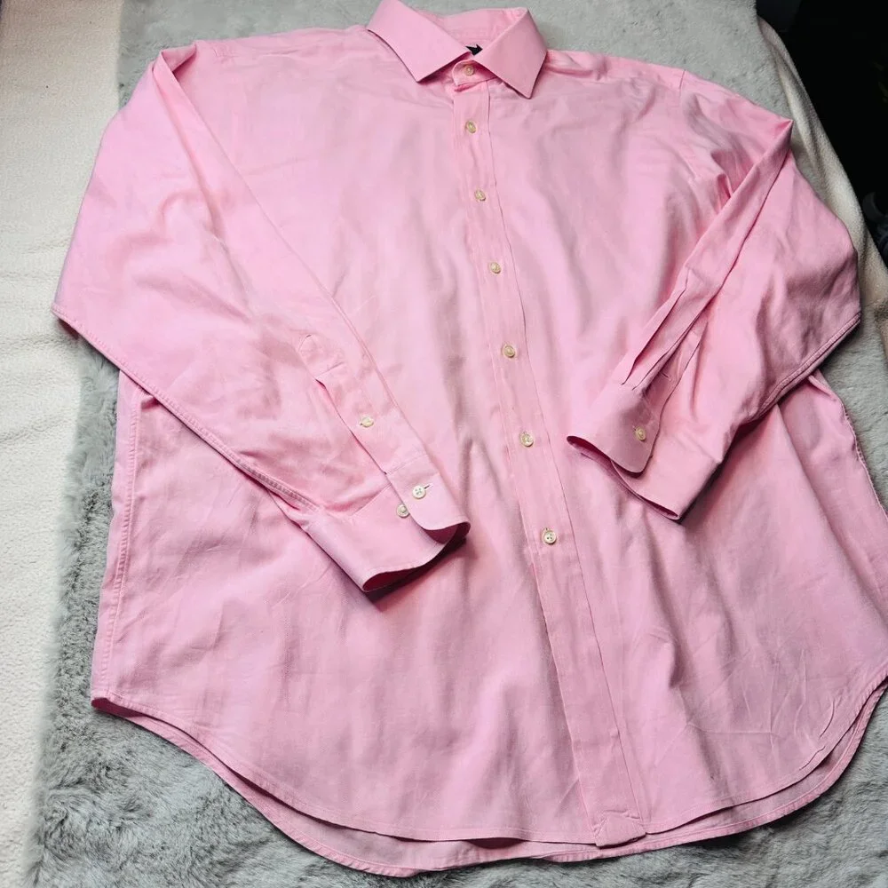 Polo Ralph Lauren Shirt Mens 17.5/36 Button Down Dress Shirt Regent‎ Classic Fit